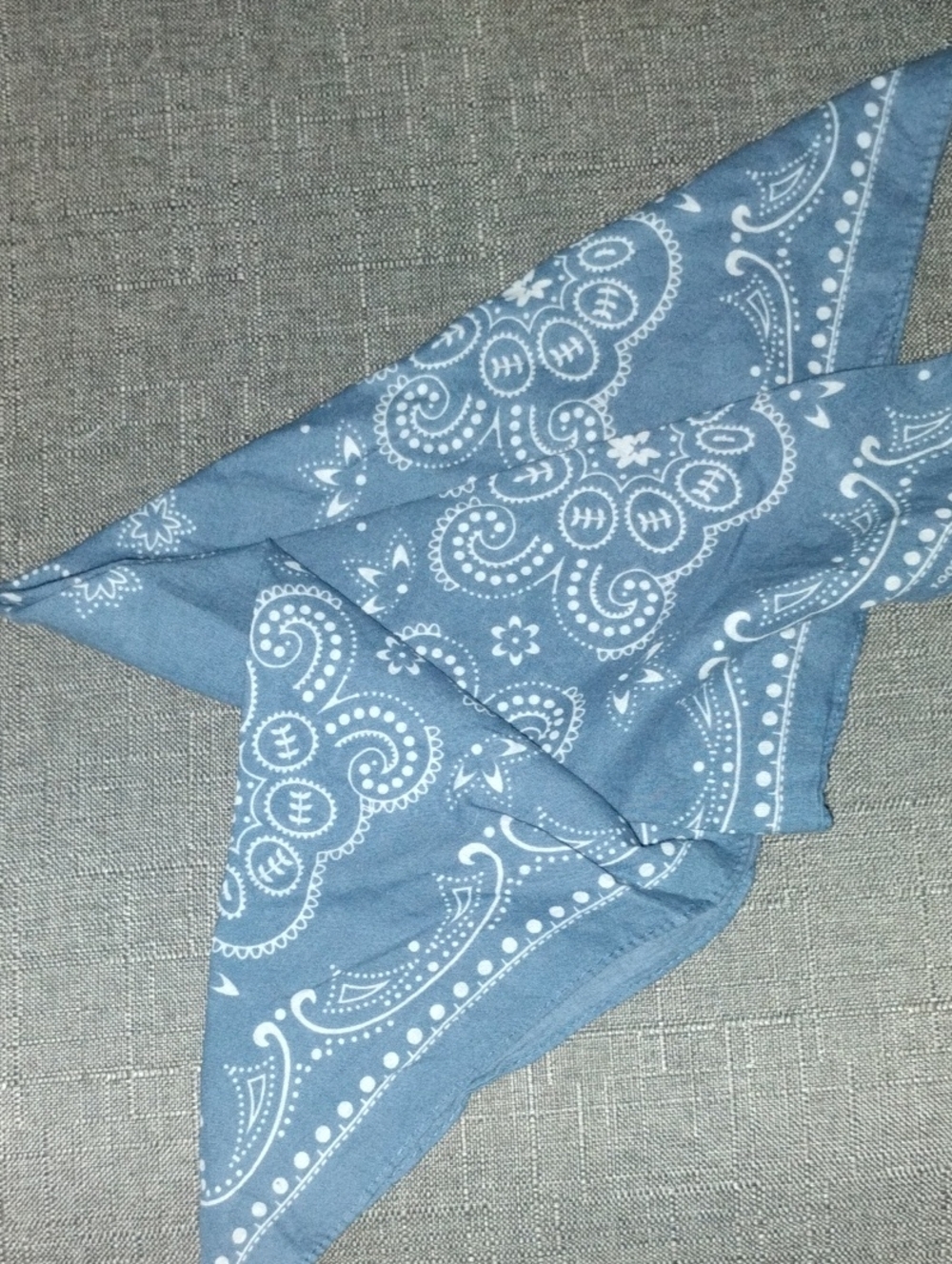 Light Blue Paisley Bandana Scarf